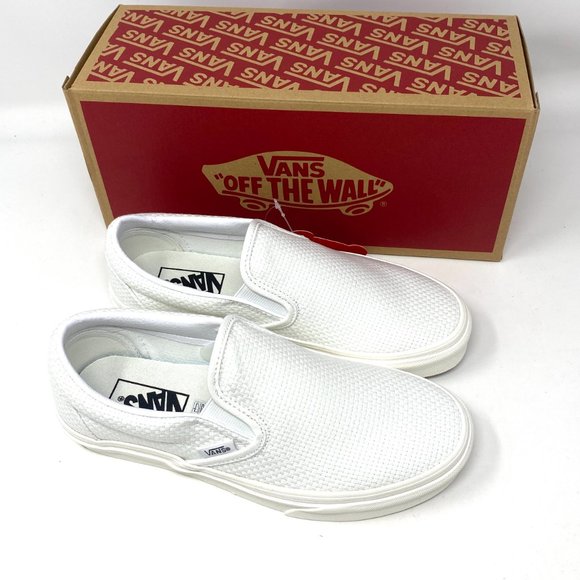 💖MEGA SALE💖VANS Womens Classic Slip On  Casual Check White   Logo VN0A33TB45P - Picture 8 of 12